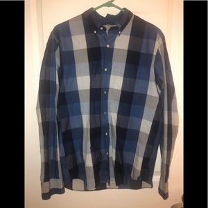 Plaid dress shirt in Indigo